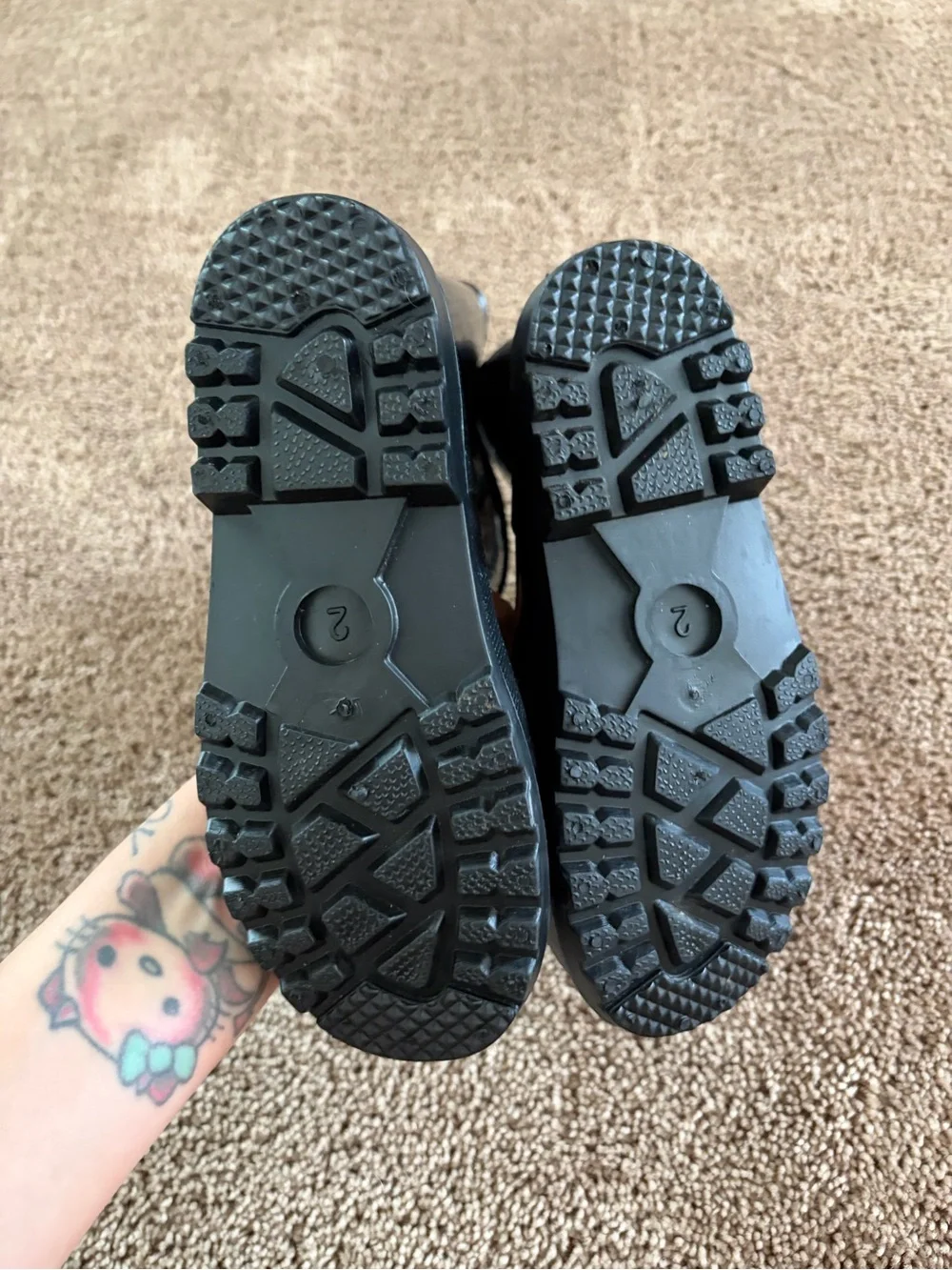 Kids Black Gloss Rain Boots